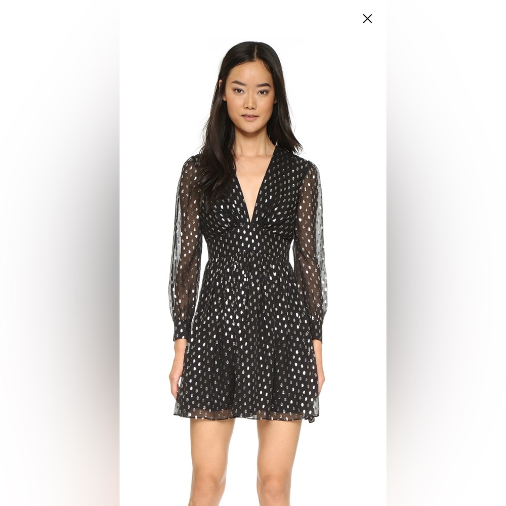 Jill Jill Stuart black and silver dress size 0 new with tags